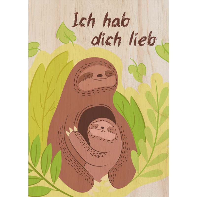 Tinycardz Faultier Liebe
