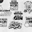 Untersetzer aus Holz Bambus Sprüche Trinksprüche Alkohol witzig Wein Gin Bier Geschenk
